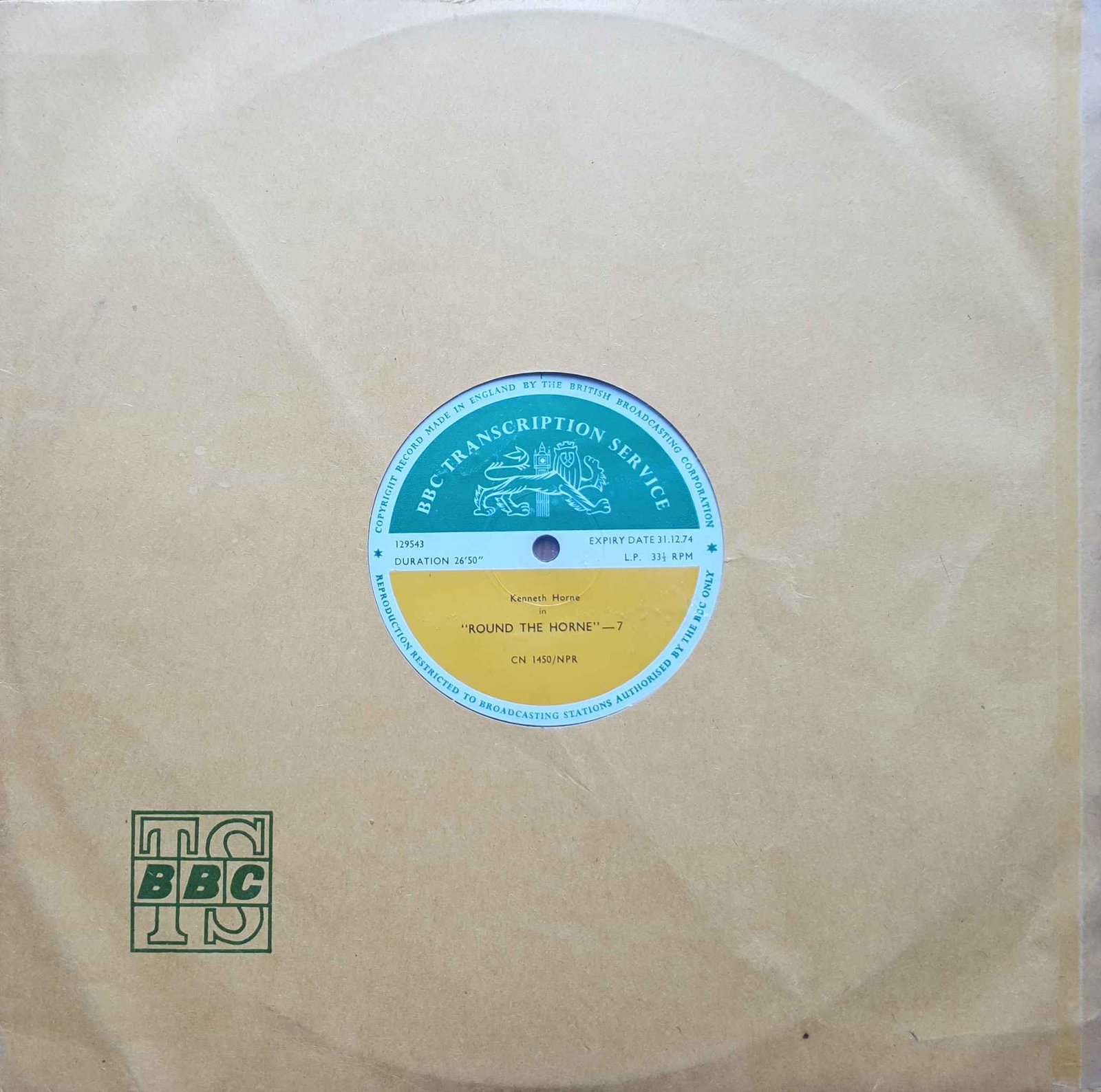 Picture of CN 1450 NPR 4 Round the Horne - 7 & 8 by artist Kenneth Horne